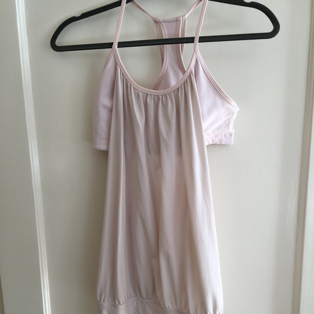 Lululemon flow tank in blush pink